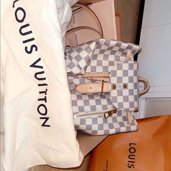LOUIS VUITTON Sperone Bb White Damier Azur Backpack - Picture 2 of 2
